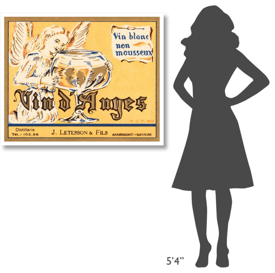 "Vin d'Anges" Digital Paper Print by Retrolabel, 42"x34"