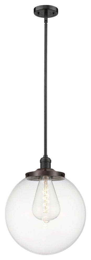 Beacon Pendant, Oil Rubbed Bronze, Clear