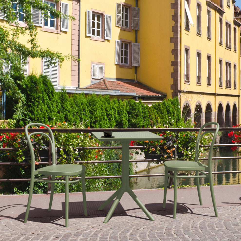 Marie Bistro Set 3-Piece Olive Green
