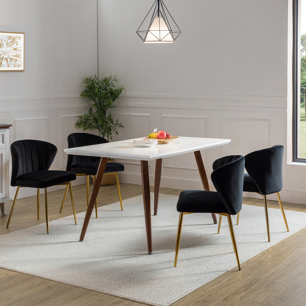 Milia Dining Chair Set of 4, Black