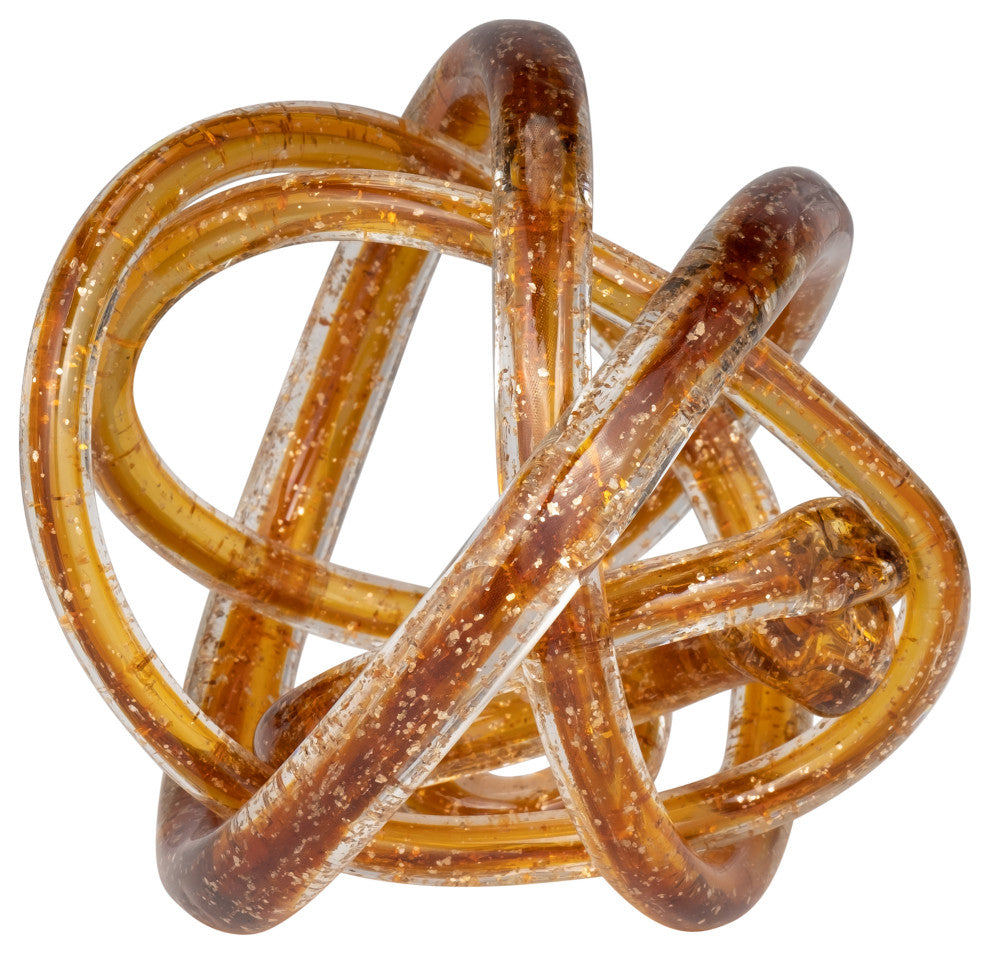 Glass, 6" Knot Amber
