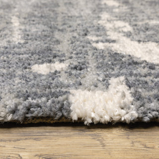 Ashton Distressed Shag Grey/Ivory Area Rug, 5.3X7.6