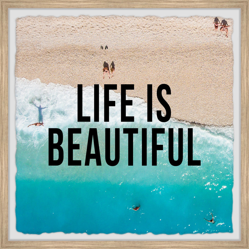 "Life Is Beautiful III" Framed Painting Print, 24x24