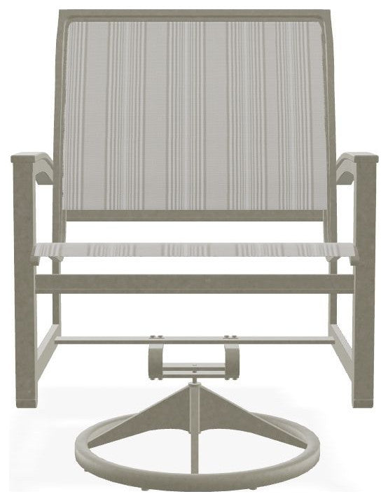 Bazza Sling Outdoor Swivel Rocker, Harbor/Storm