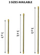 Set of 2 Adjustable Flat Sash Rod, Gold Plated, 12" to 16"