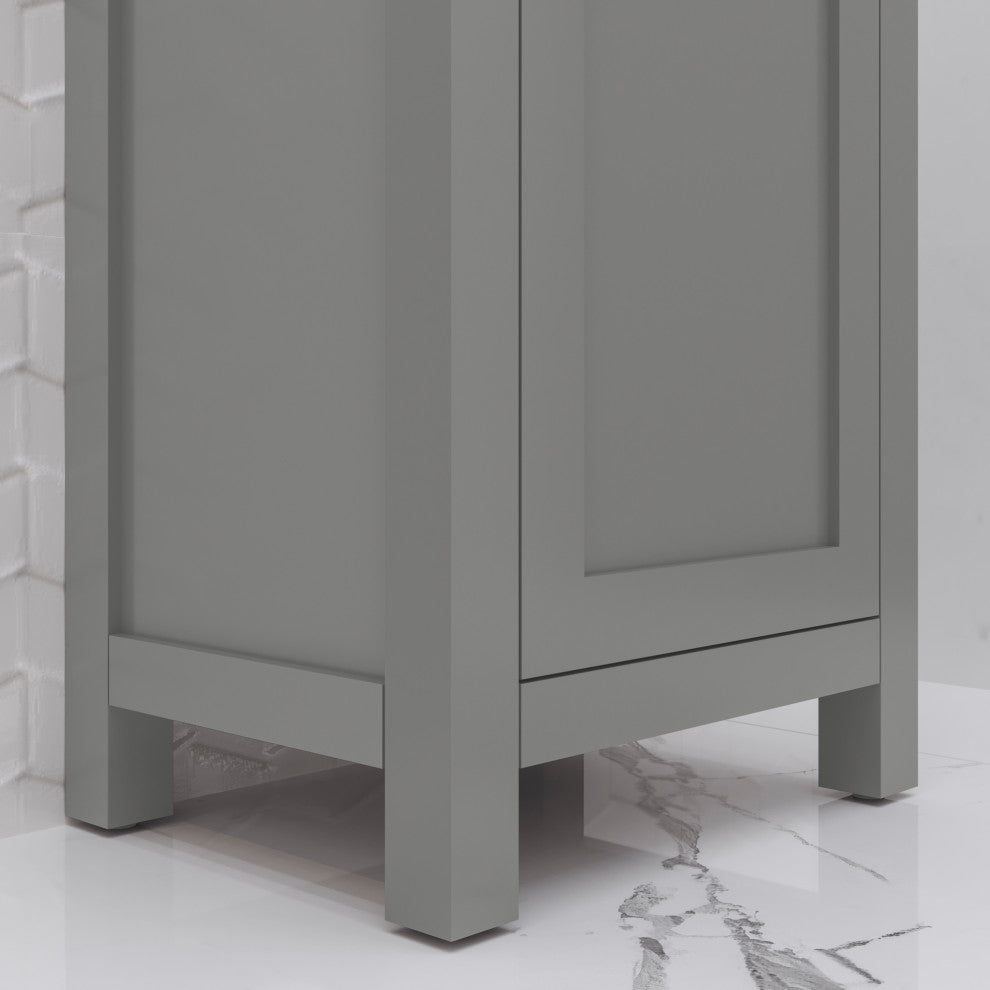 Mia 18 In. Integrated Ceramic Sink Top Vanity in Cashmere Grey with Faucet