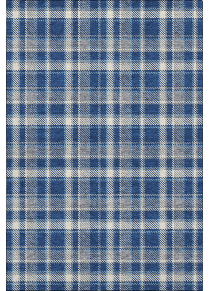 Premium Machine Washable Mayfield AMF563 Navy 3' x 5' Rug