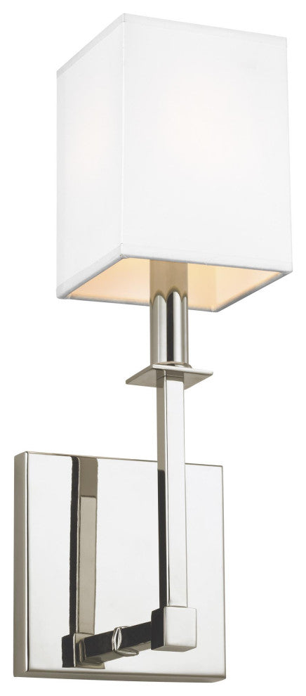 Quinn 1-Light Sconce, Polished Nickel