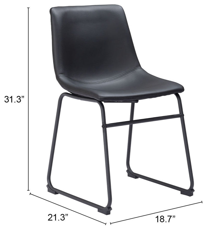Smart Dining Chair, Set of 2 Black
