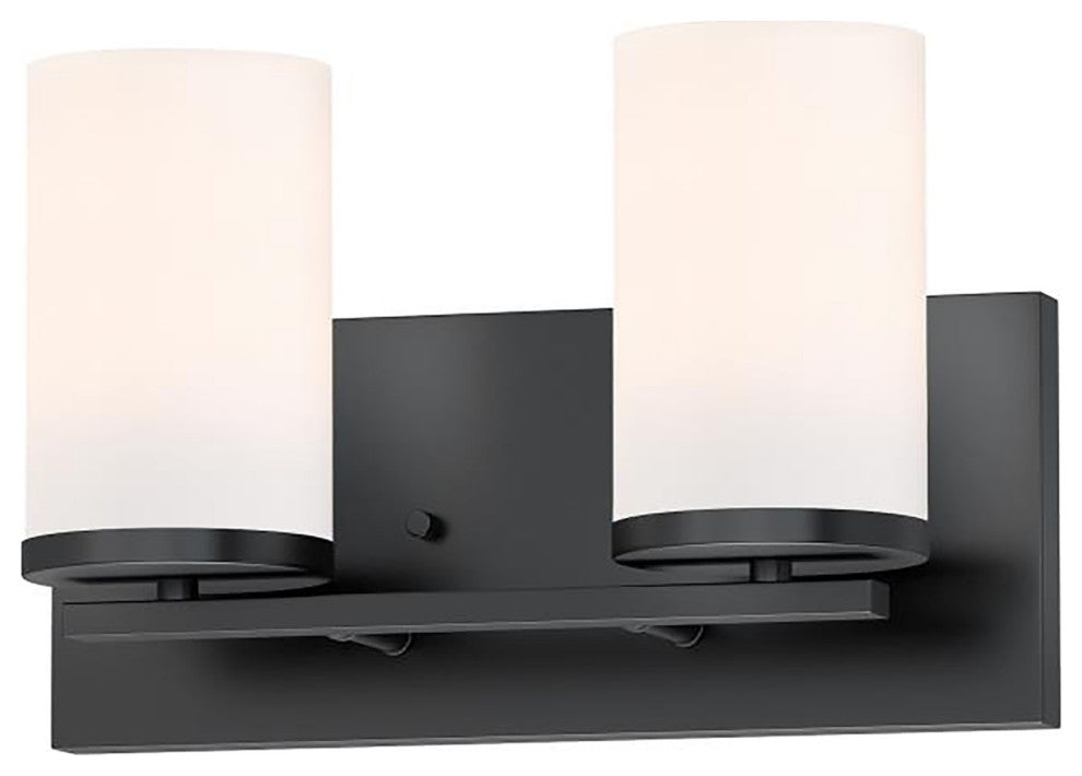 Maxim 10282SW Lateral 2 Light 12"W Bathroom Vanity Light - Black