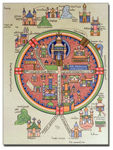 'Map of Jerusalem and Palestine' Canvas Art