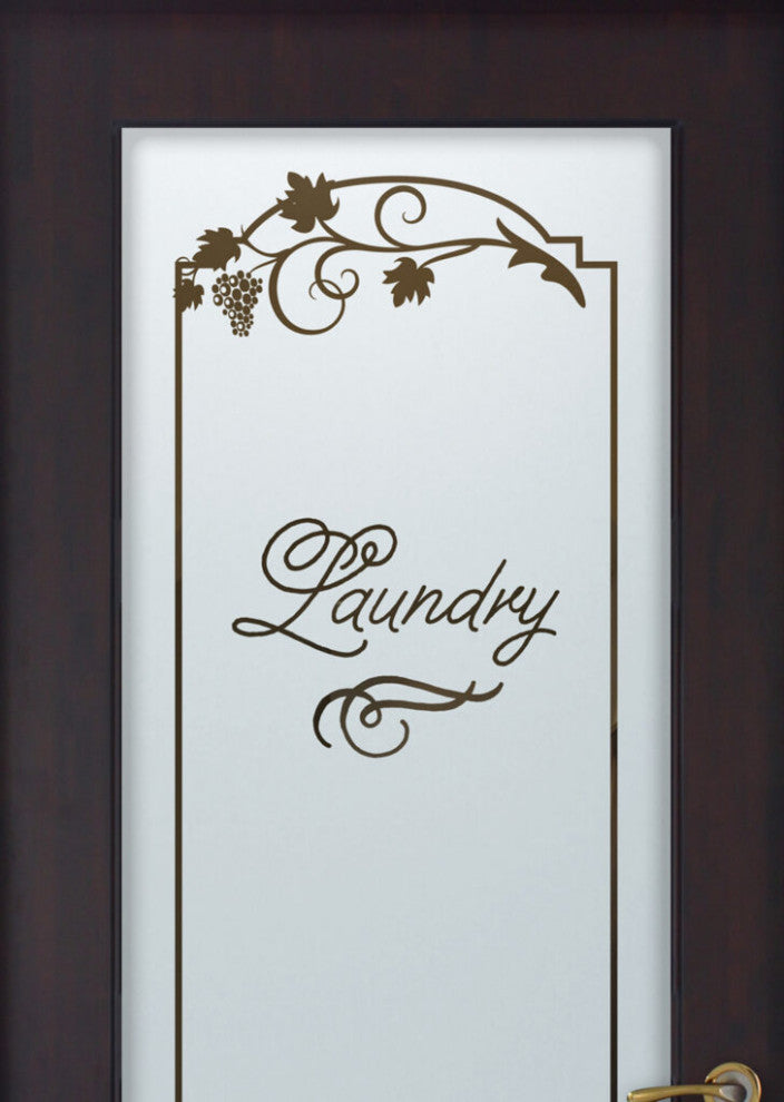 Laundry Door - Grape Ivy Melany - Primed - 36" x 80" - Knob on Left - Pull Open