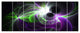 Glowing Purple Green Plasma, Abstract Wall Art Canvas, 83"x32", 7 Panels