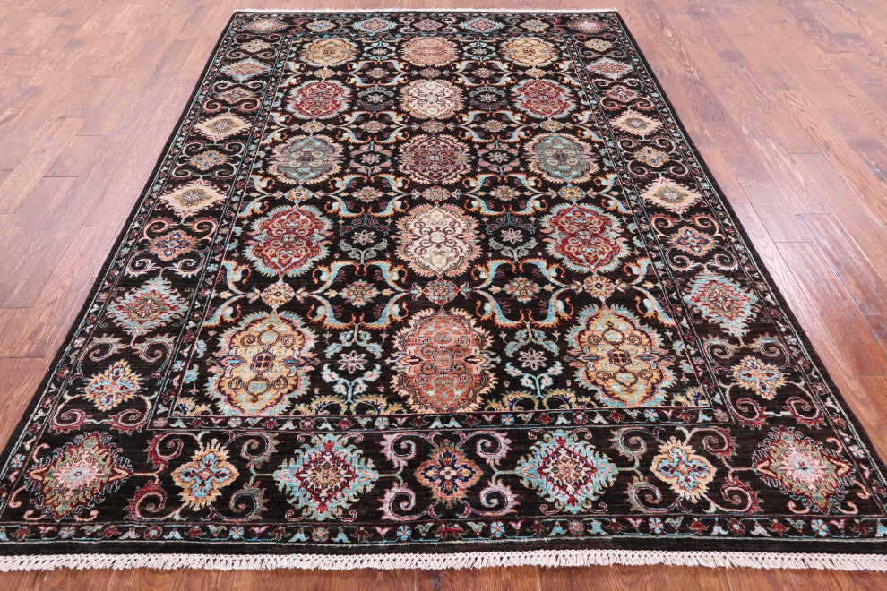 6' 9" X 9' 5" Persian Tabriz Handmade Wool Rug Q11319