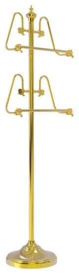 Foor Standing 49" Towel Stand, Polished Brass