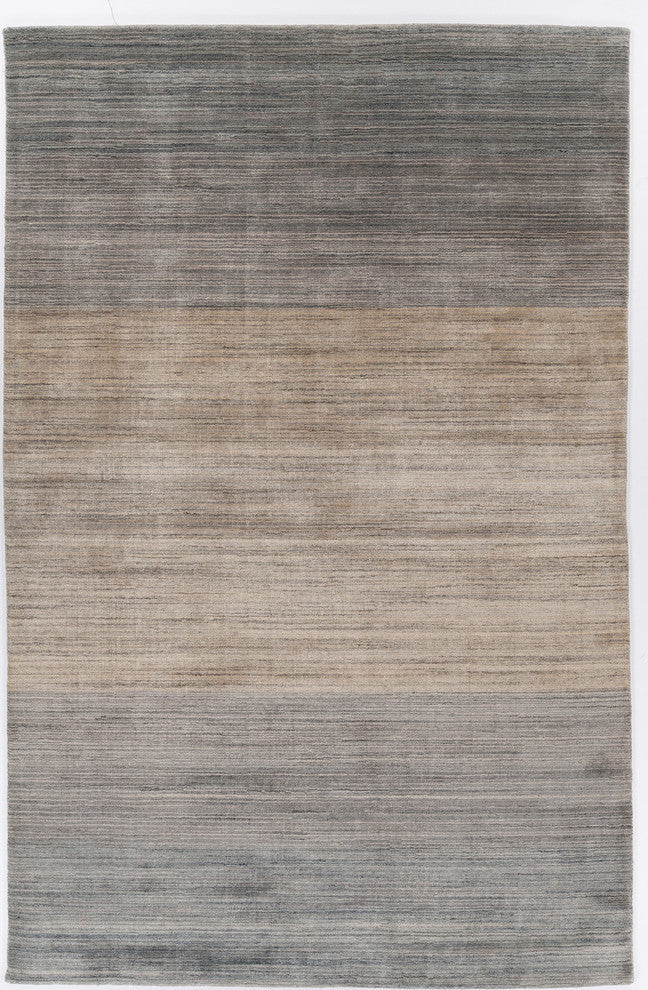 Cleo Handwoven Contemporary Rug, Gray/Beige, Rectangular 5'x7'6