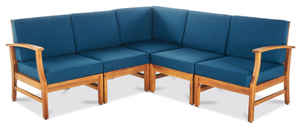 GDF Studio 5-Piece Capri Outdoor Chat Set, Blue