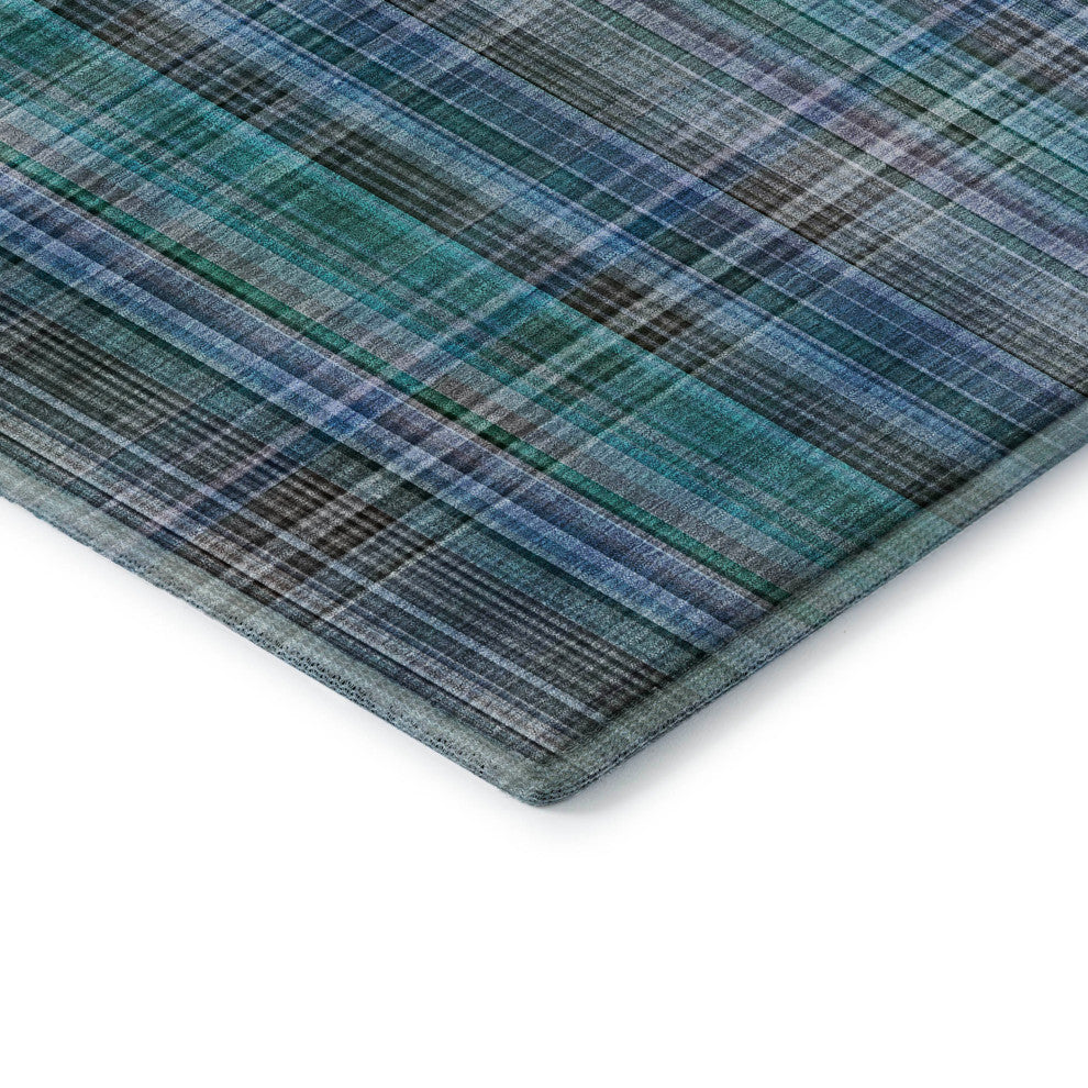 Premium Machine Washable Mayfield AMF541 Teal 5' x 7'6" Rug