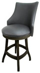Swivel Wood Counter Bar Stool 26", Bellissima, Grey - Dark Shadow