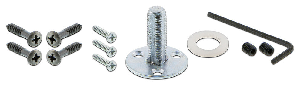 Mission Plate with Keyhole Single Dummy Waldorf White Milk Glass Knob