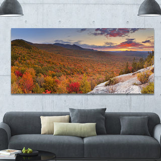 Endless Forests in Fall Panorama, Landscape Canvas Art Print, 60"x28"