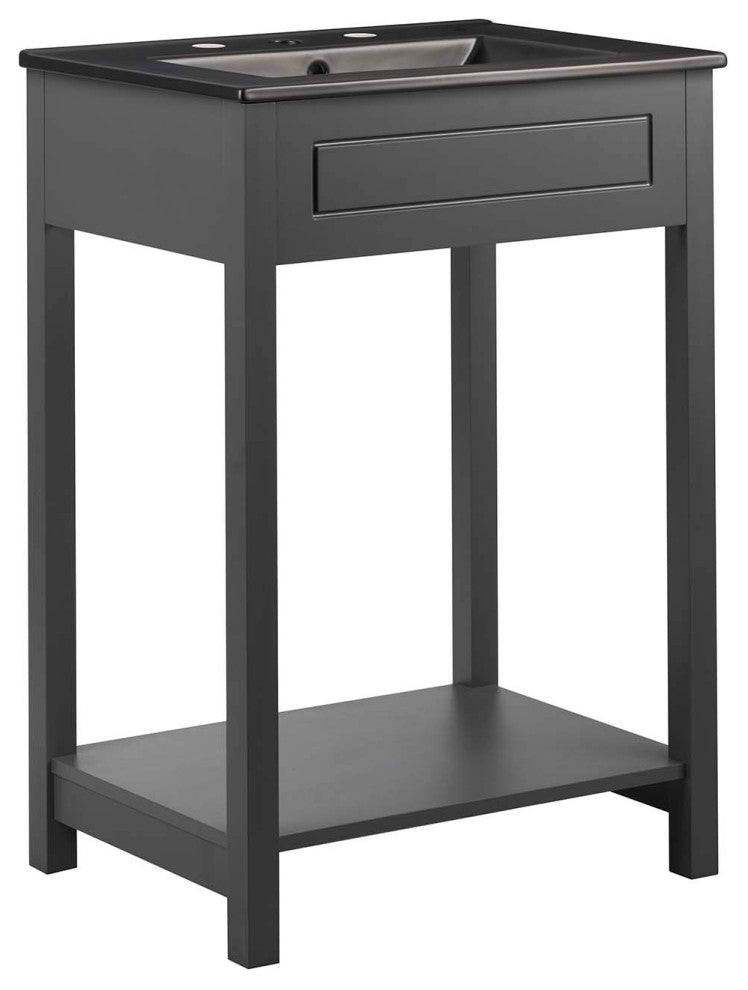 Altura 24" Bathroom Vanity, Gray Black