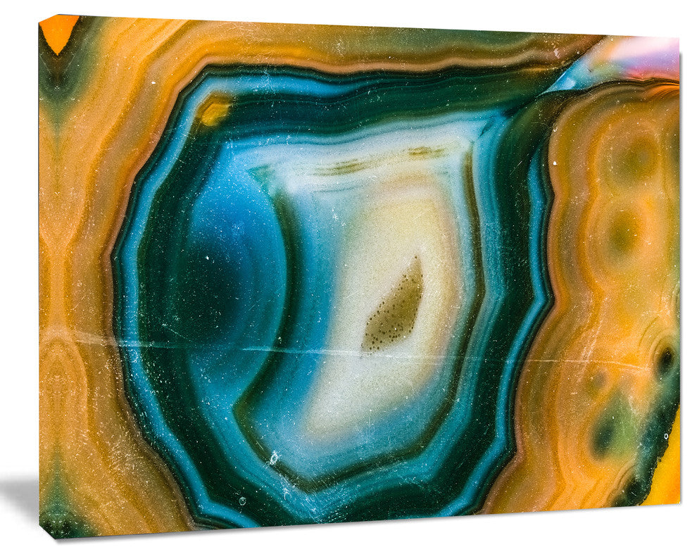 Colorful Agate Pattern, Abstract Canvas Wall Art Print, 20"x12"
