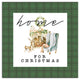 Home For Christmas Quilt 12x12 Canvas Wall Art
