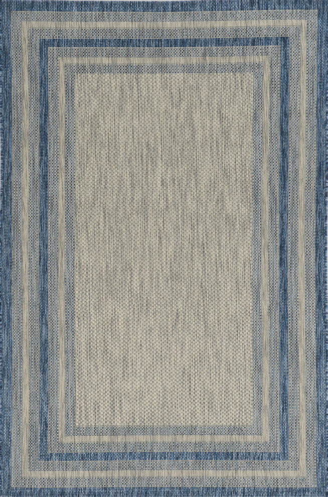 KAS Provo 5756 Gray/Denim Cape Cod Area Rug, 5'3"x7'7"