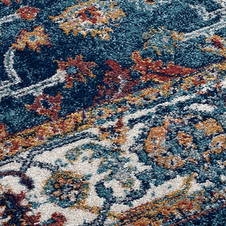 Alessana Cochise Bordered Area Rug, Blue, 2'6"x10'3"