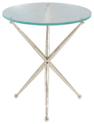 Marcus Champagne Round End Table