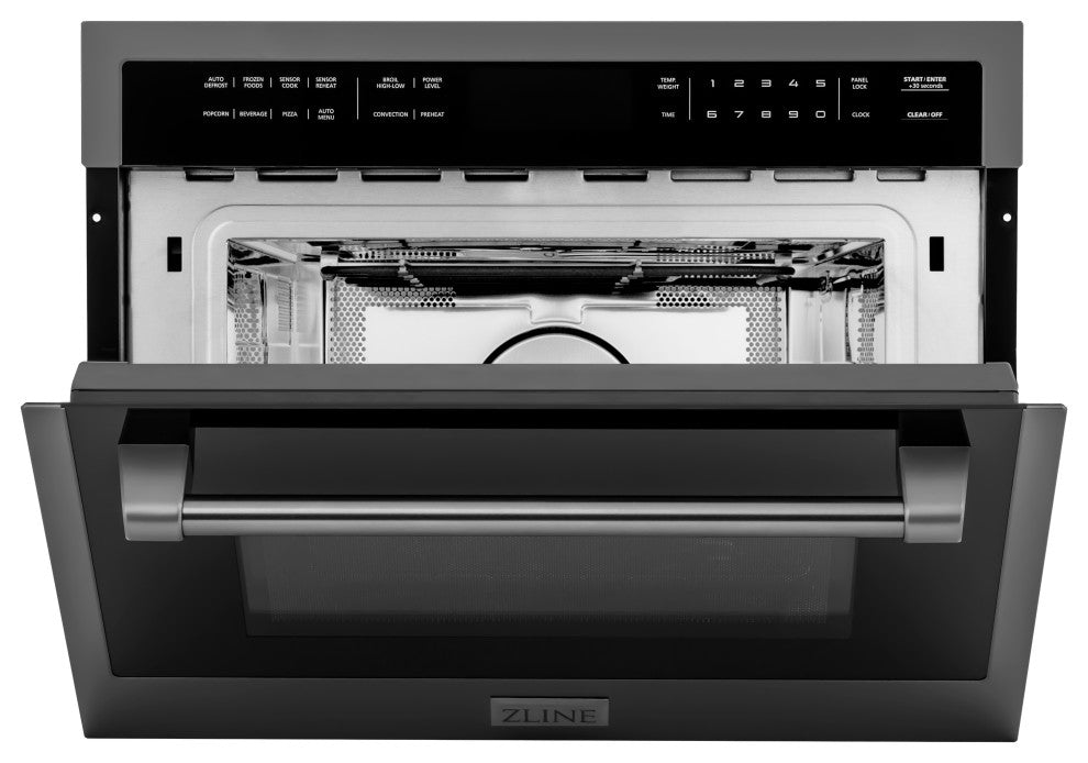ZLINE 24" Microwave Oven, Black Stainless Steel MWO-24-BS
