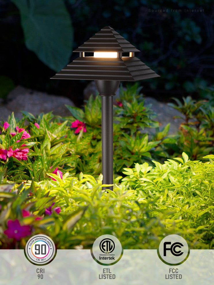 6 Pack 3CCT LED Pathway Lights, Low Voltage Landscape Lights, IP65, Aluminum