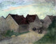 Robert Henri Old Houses in Normandie, 21"x28" Gallery Wrapped Canvas Print