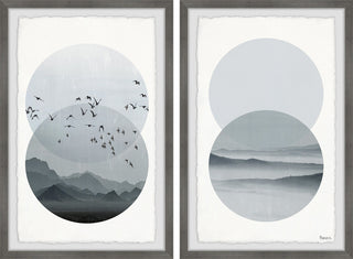 Twilight Paradise Diptych, 24"x18"