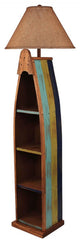 Stained and Bright Stripe Boat Floor Lamp