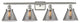 INNOVATIONS LIGHTING 916-4W-SN-G43 Large Cone 3 Light Bath Vanity Light