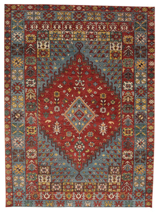 Red Traditional Medallion Traditional Knot Area Rug