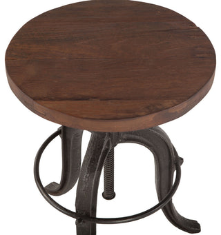 Paxton Adjustable Recycled Teak Bar Stool