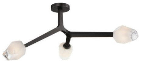 ET2 E32790-93 Blossom 3 Light 27"W LED Semi-Flush Ceiling Fixture - Black