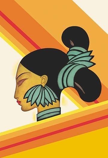 Hill Woman of Assam - Canvas Poster 20" x 30"