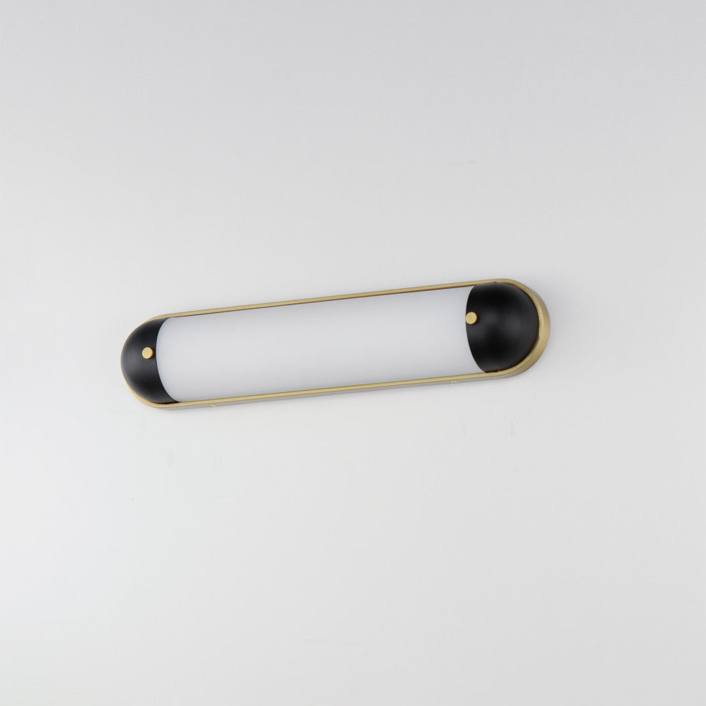 Maxim 39562 Capsule 24"W Bath Bar - Black / Natural Aged Brass