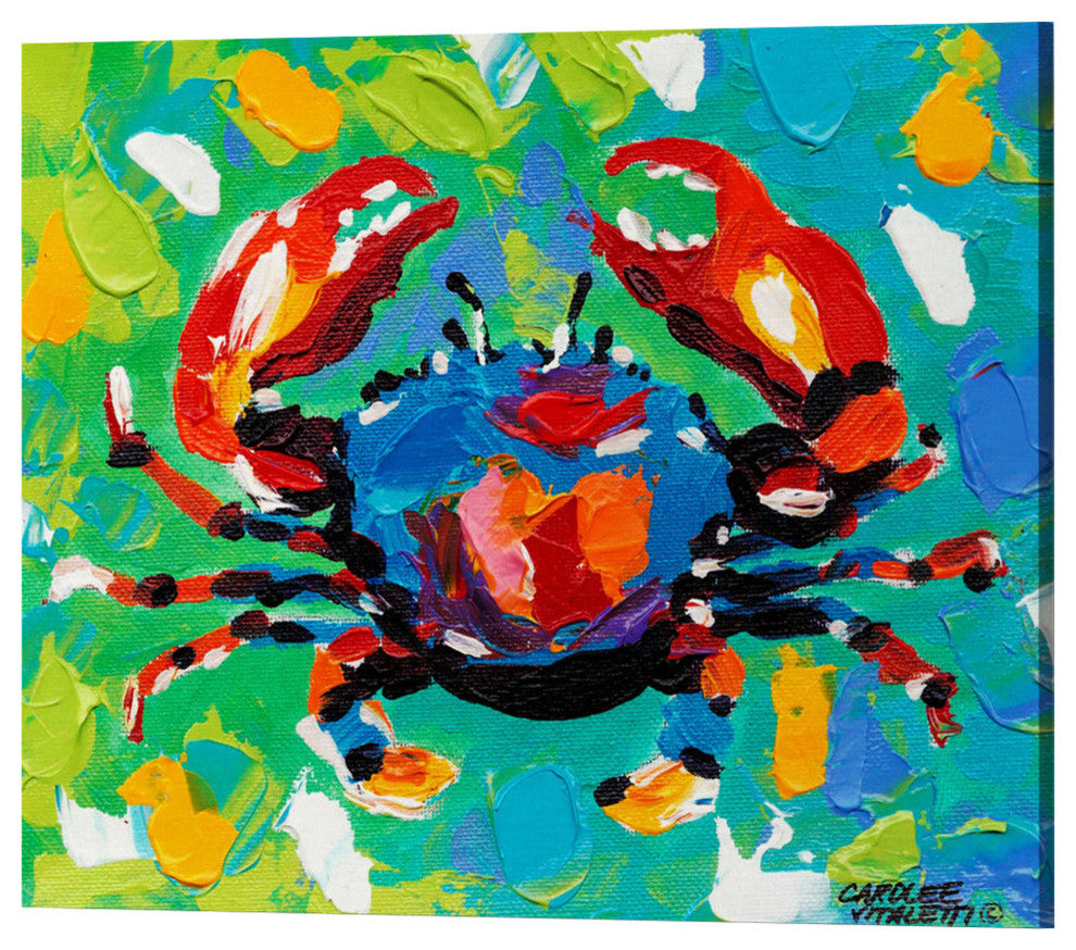 Seaside Crab I' by Carolee Vitaletti Giclee Canvas Wall Art, 16"x12"