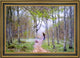 Hans Anderson Brendekilde Path Through the Anemones Framed Canvas Print, 18"x27"
