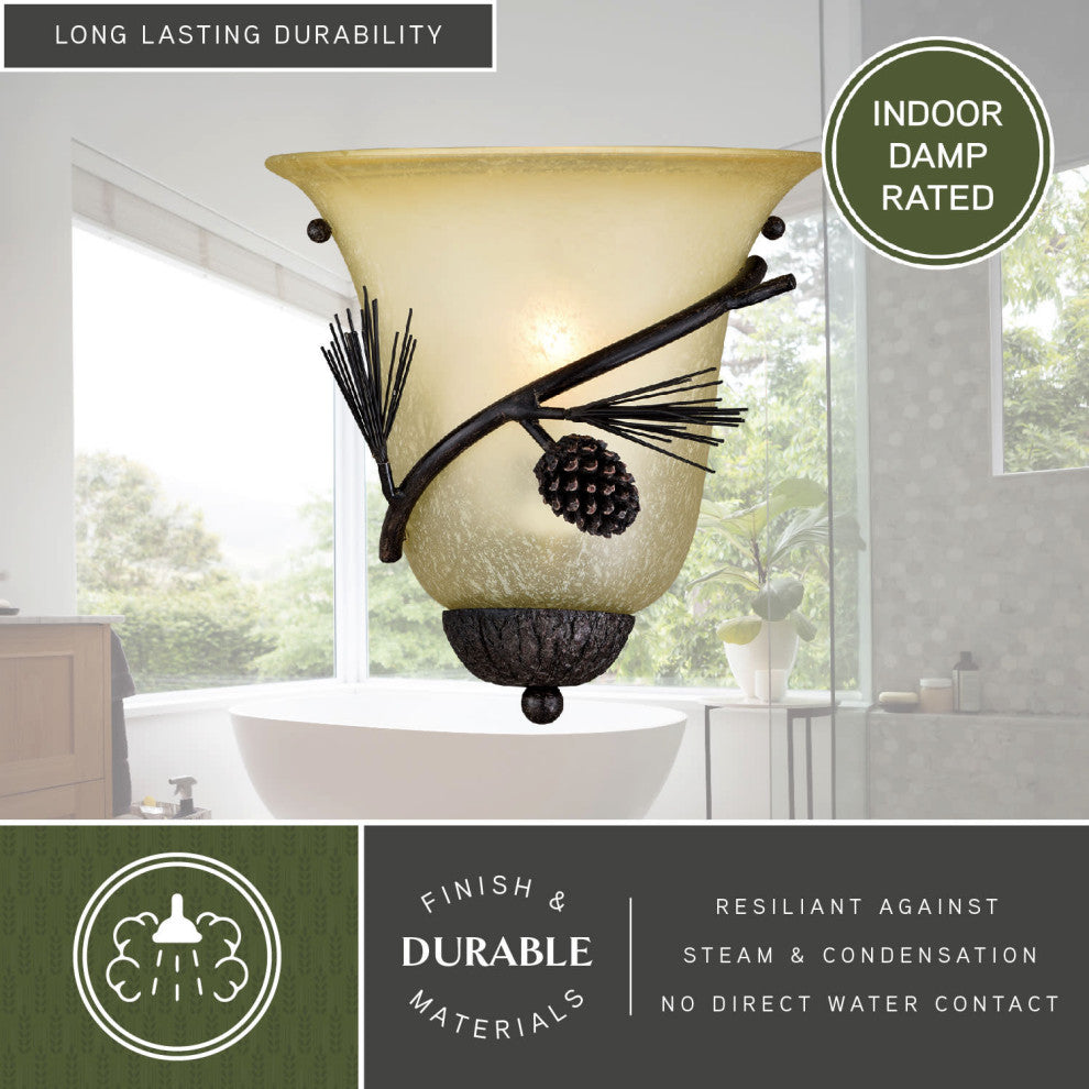 Sierra 9" Wall Light Black Walnut