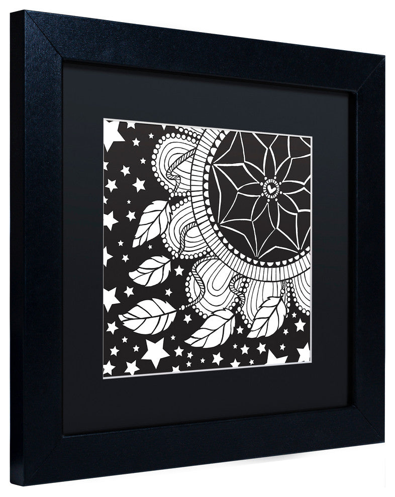 Hello Angel ''Dream Catcher'' Art, Black Frame, Black Mat, 11x11