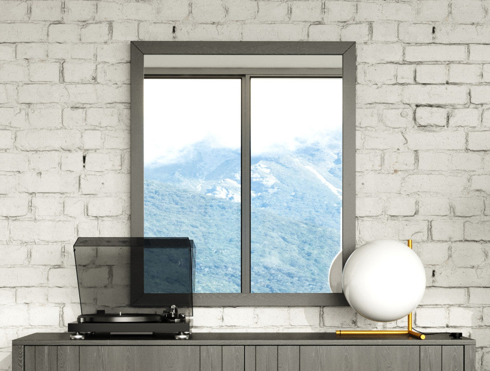 Modrest Manchester- Contemporary Dark Gray Mirror