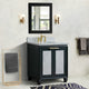31" Single Sink Vanity, Dark Gray Finish With White Carrara Marble