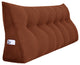 WOWMAX Wedge Pillow, Headboard Cushion Backrest Coffee, 71x20x8