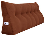 WOWMAX Wedge Pillow, Headboard Cushion Backrest Coffee, 71x20x8
